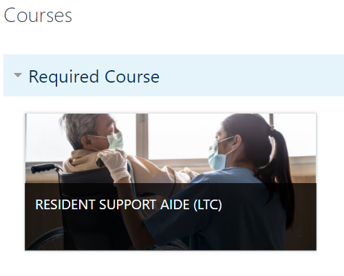Image - Required Courses Web Screen